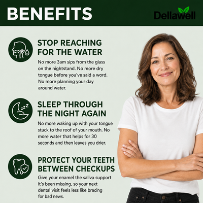 Dellawell Oral Defense Dry Mouth Lozenges.