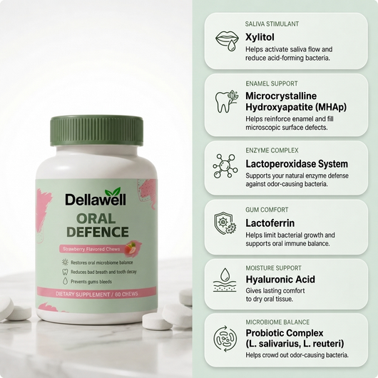 Dellawell Oral Defense Dry Mouth Lozenges.